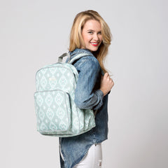 diaper backpack on model