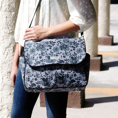 diaper bag messenger on model