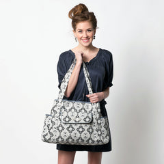 diaper bag tote on model