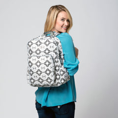 diaper backpack on model